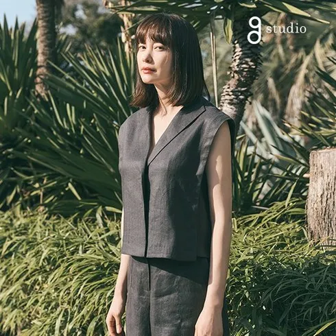 강력추천 24Summer 여성 프렌치 린넨100 헤링본 자켓 베스트상품