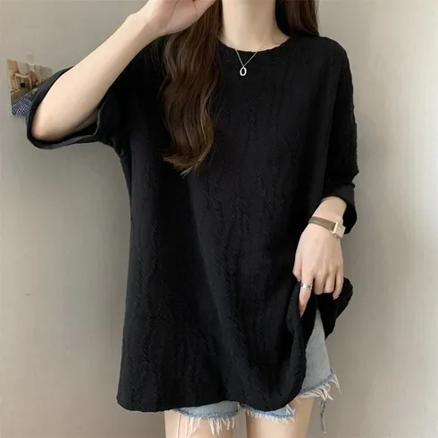가성비최고 지니나나 24 PREFALL 7부 코튼 스판 티셔츠 4종 리뷰
